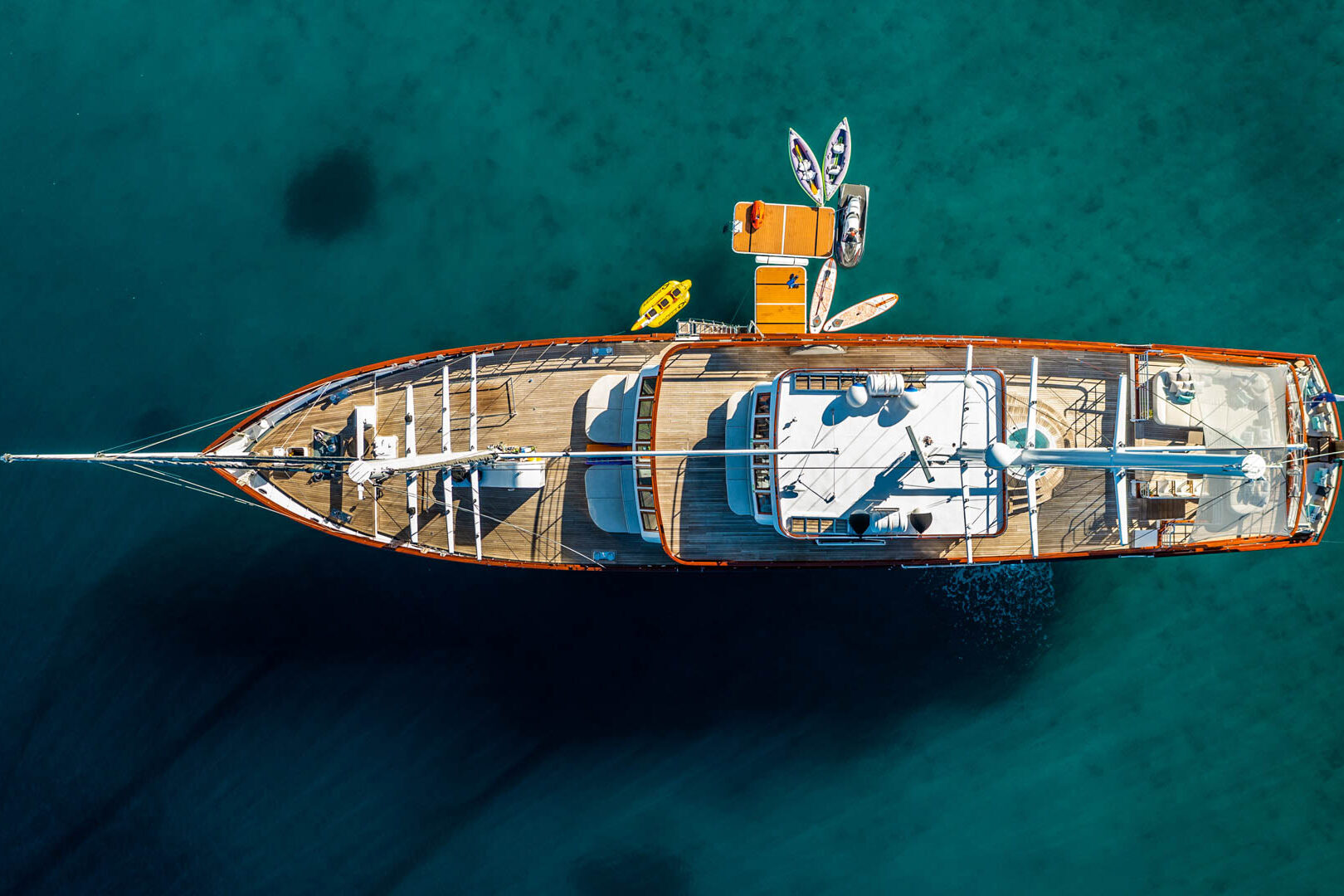 Luxury sailing yacht Corsario aereal