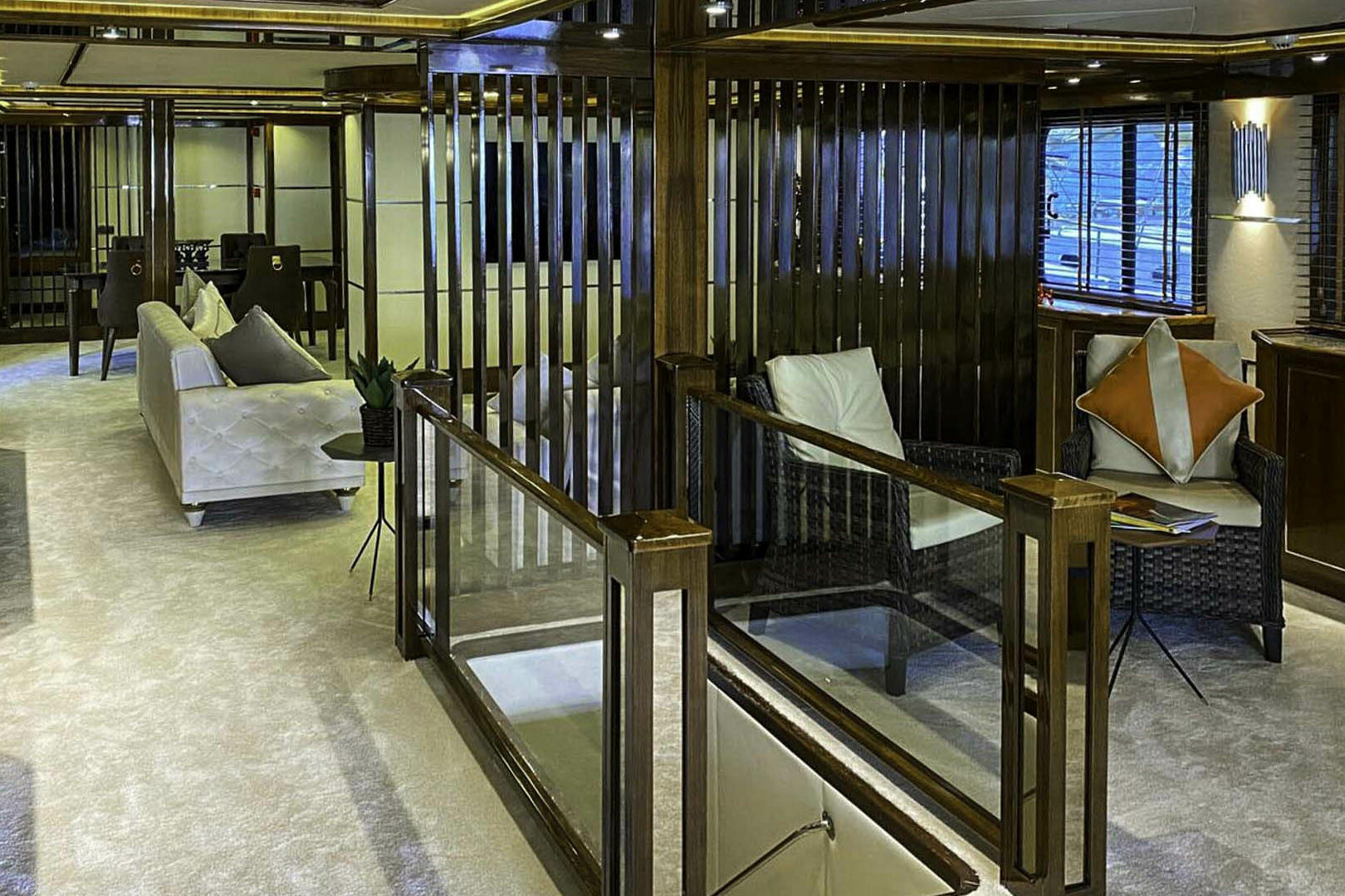 Luxury Saba yacht Apna salon view towards the bow