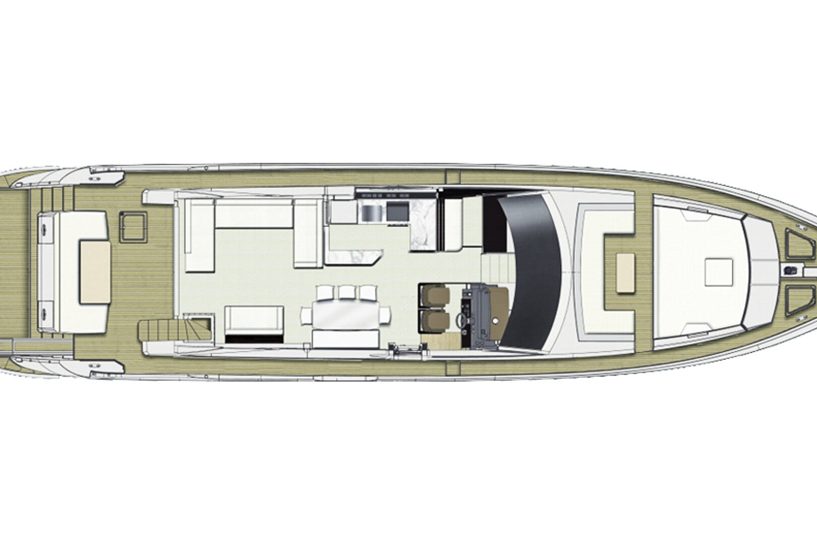 Azimut 72 Fly Layout main deck