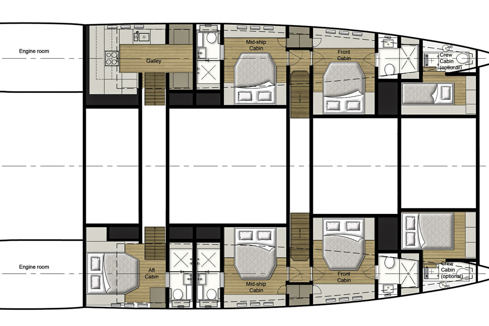 Sunreef 70 Power layout