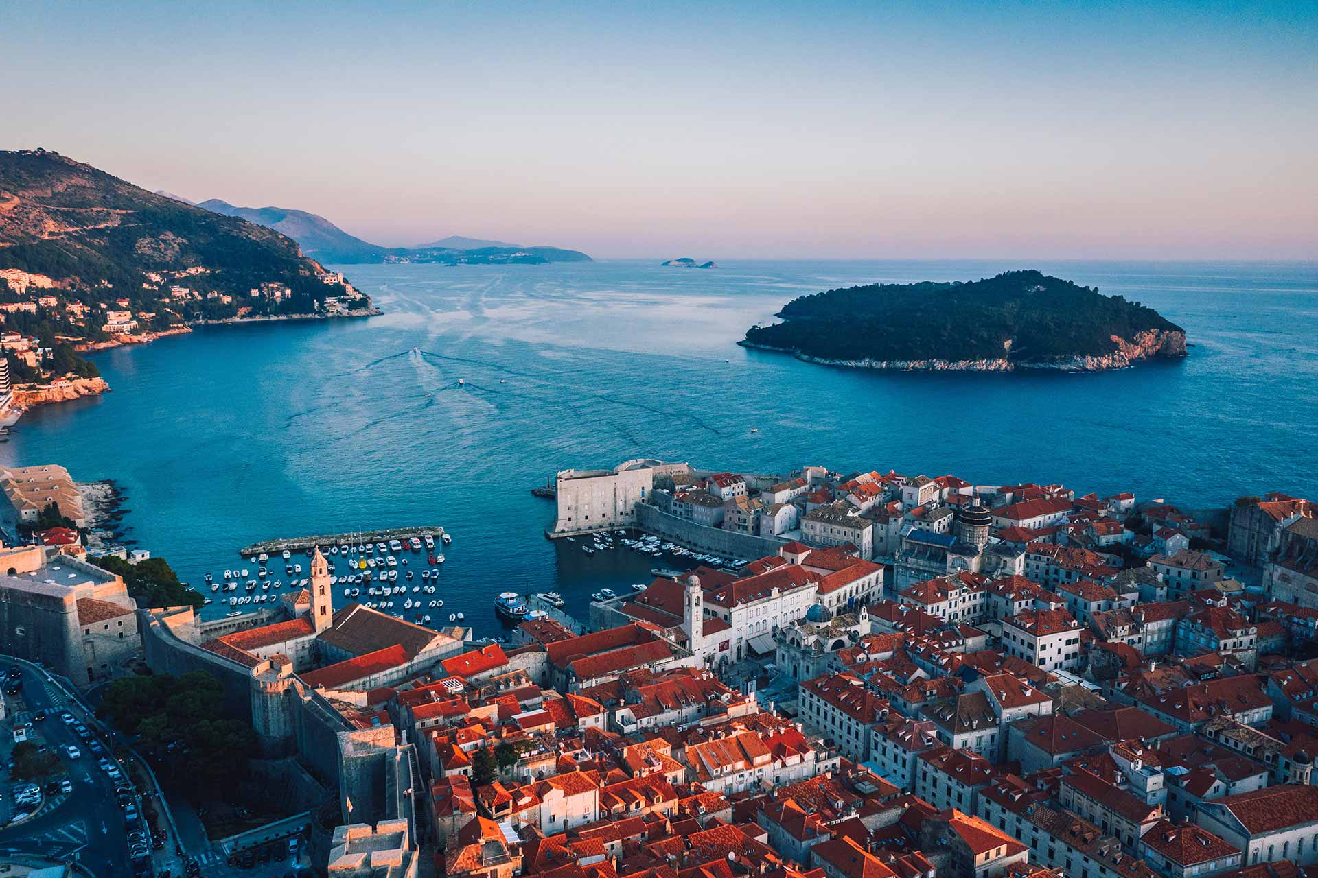 Dubrovnikold town view isle of lokrum