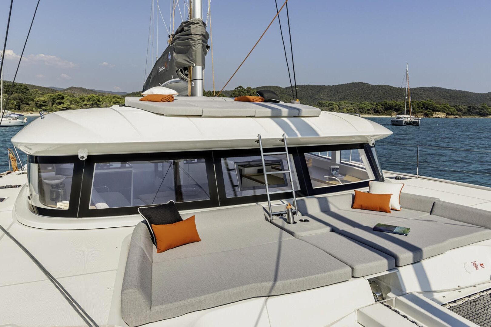 Luxury catamaran Excess 15 foredeck