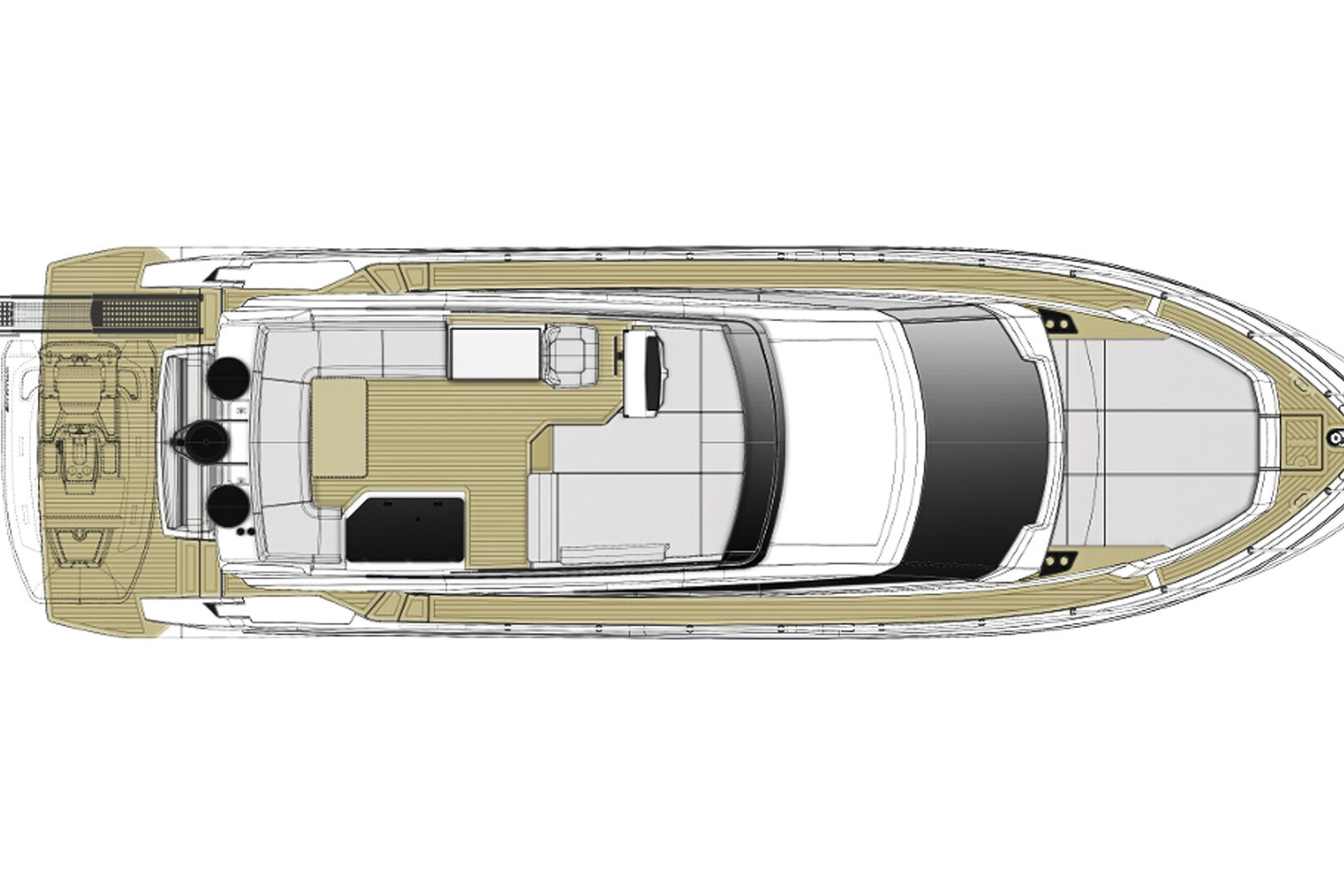 Ferretti Yachts 500 layout flybridge