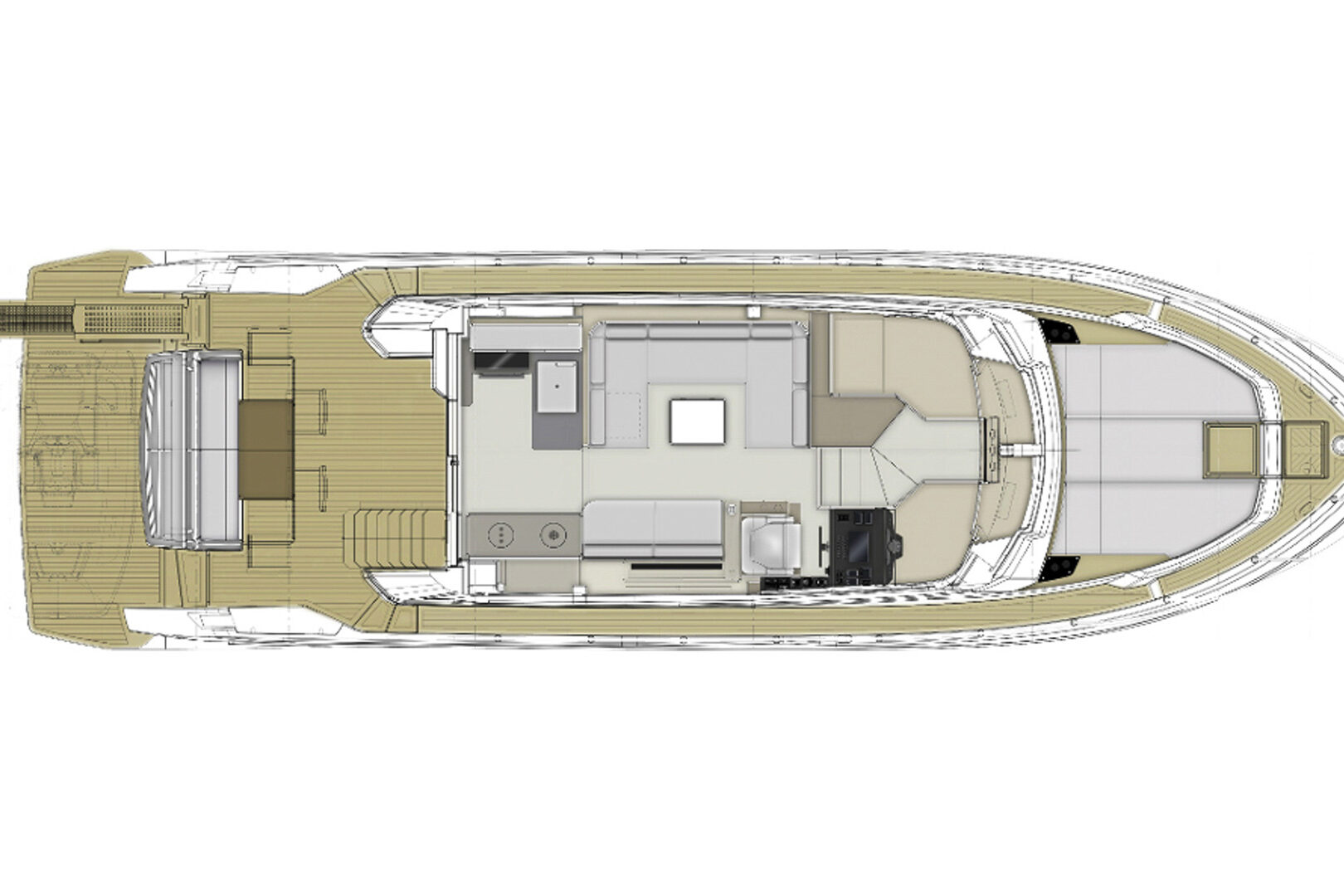 Ferretti Yachts 500 layout main deck