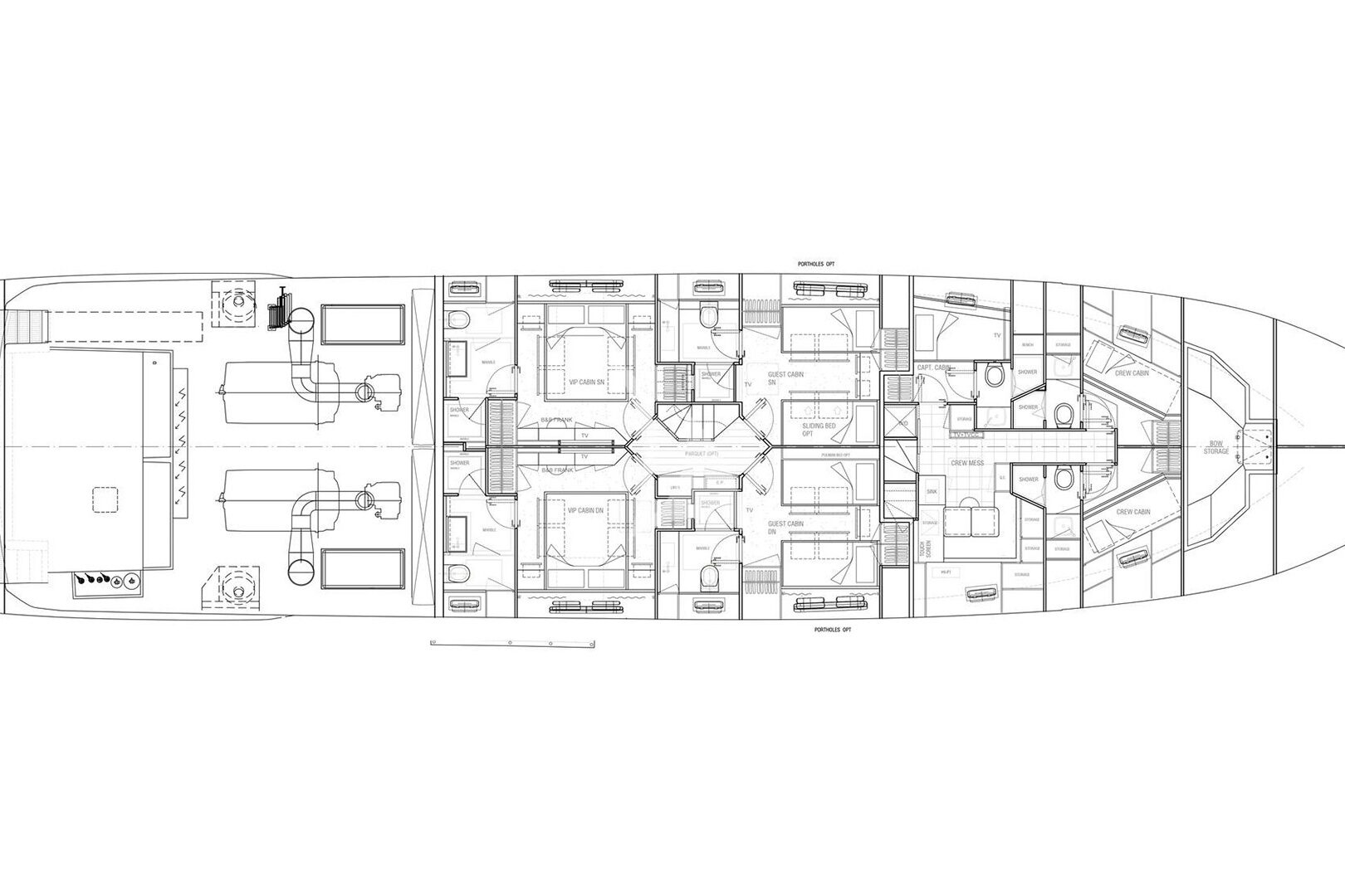 NOOR II layout - lower deck