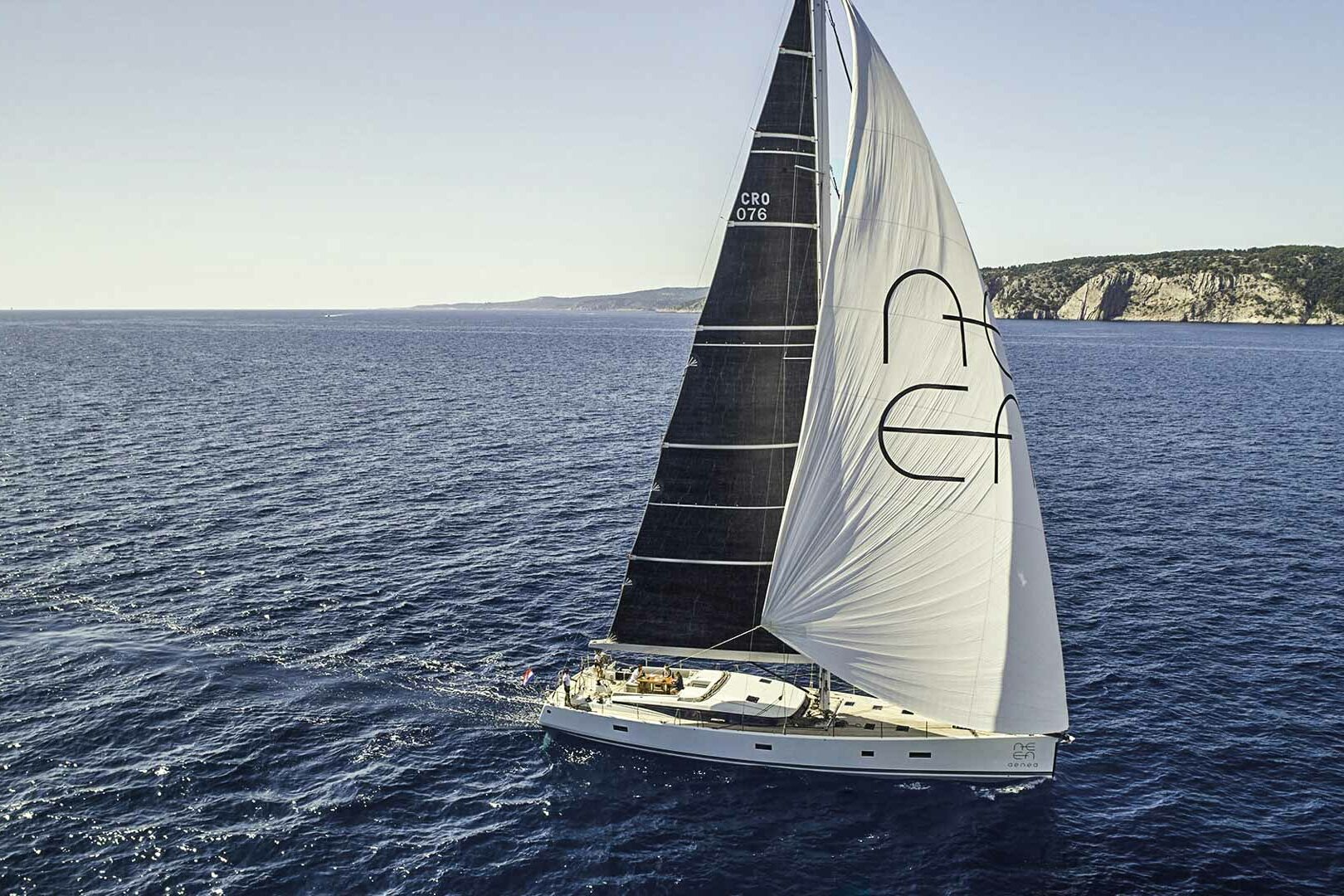 Luxury sailing yacht CNB 76 'Aenea' sailing