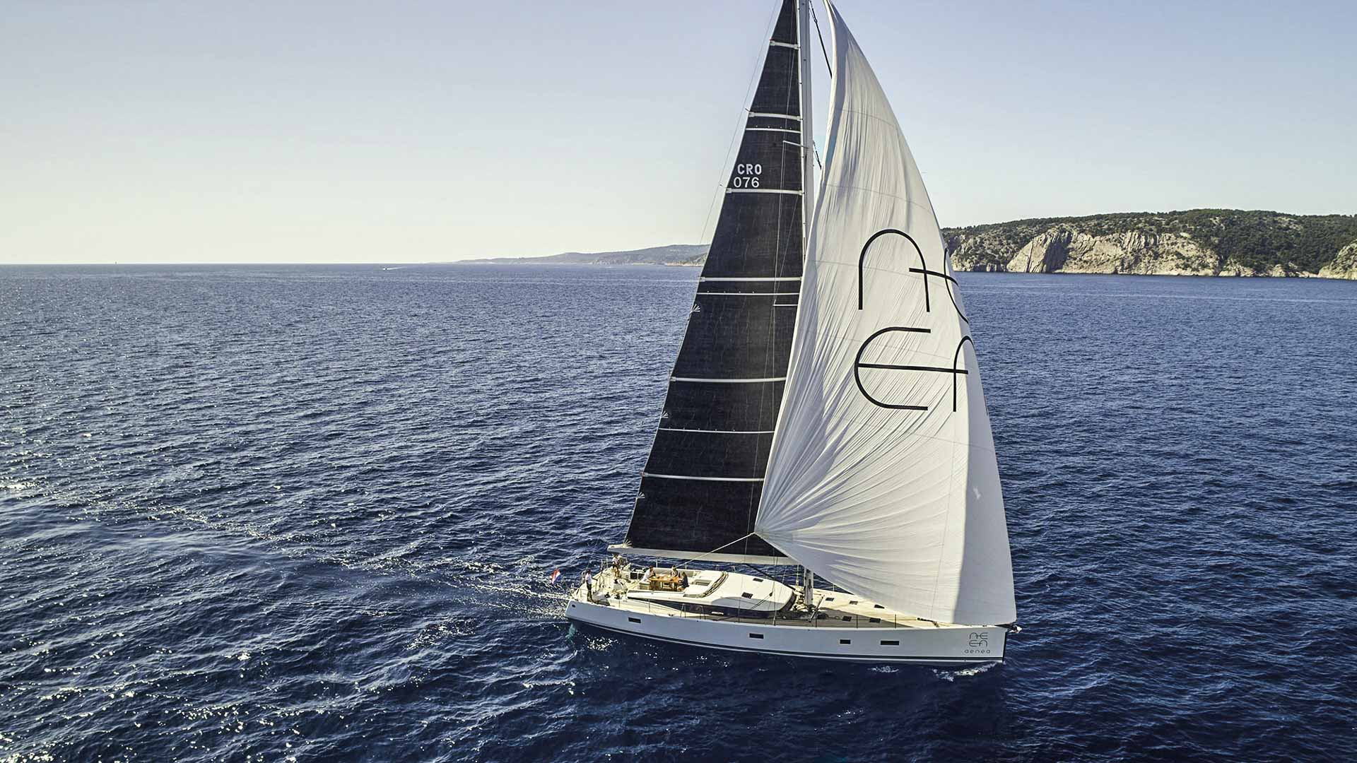 Luxury sailing yacht CNB 76 'Aenea' sailing