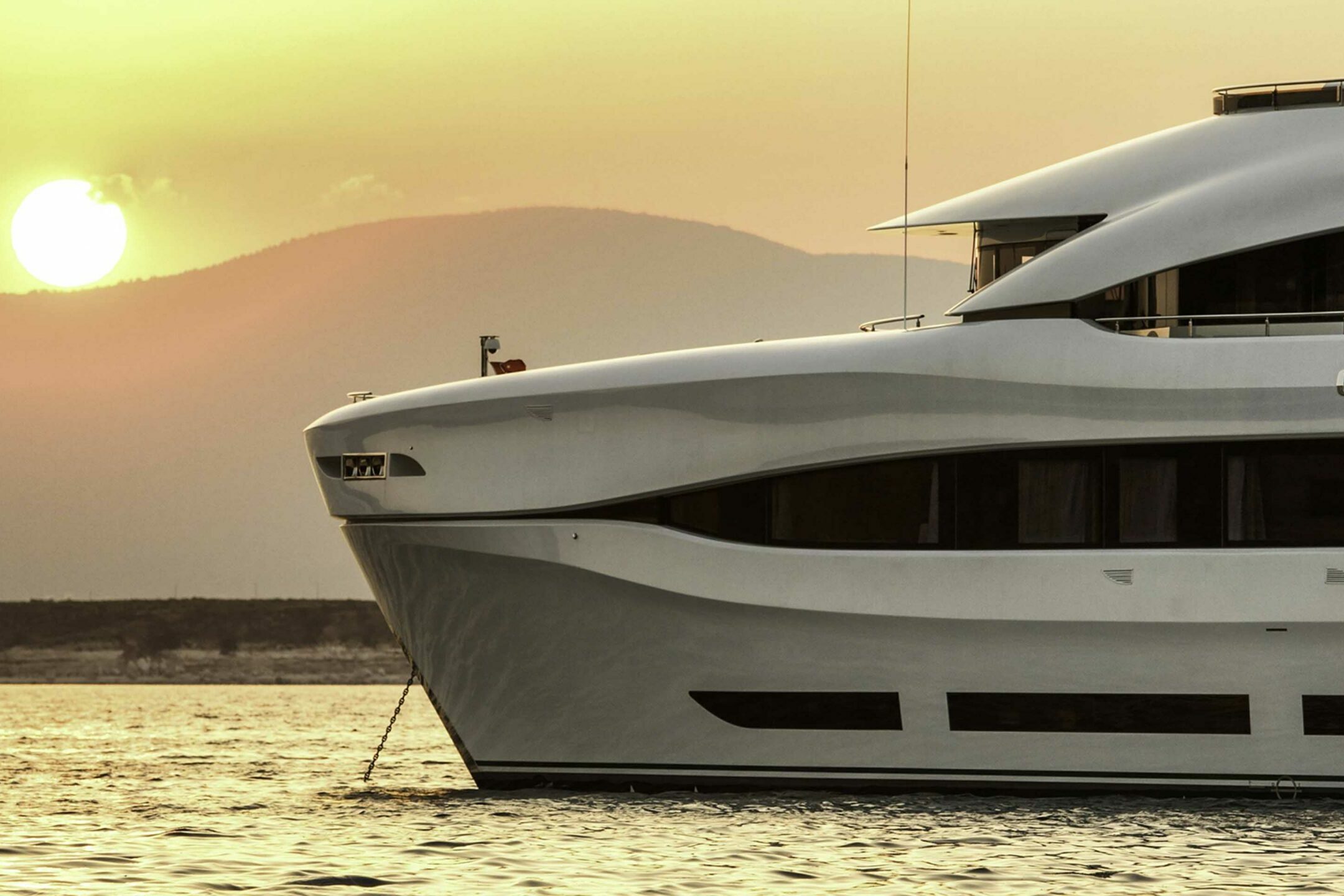 Luxury yacht QUARANTA portside