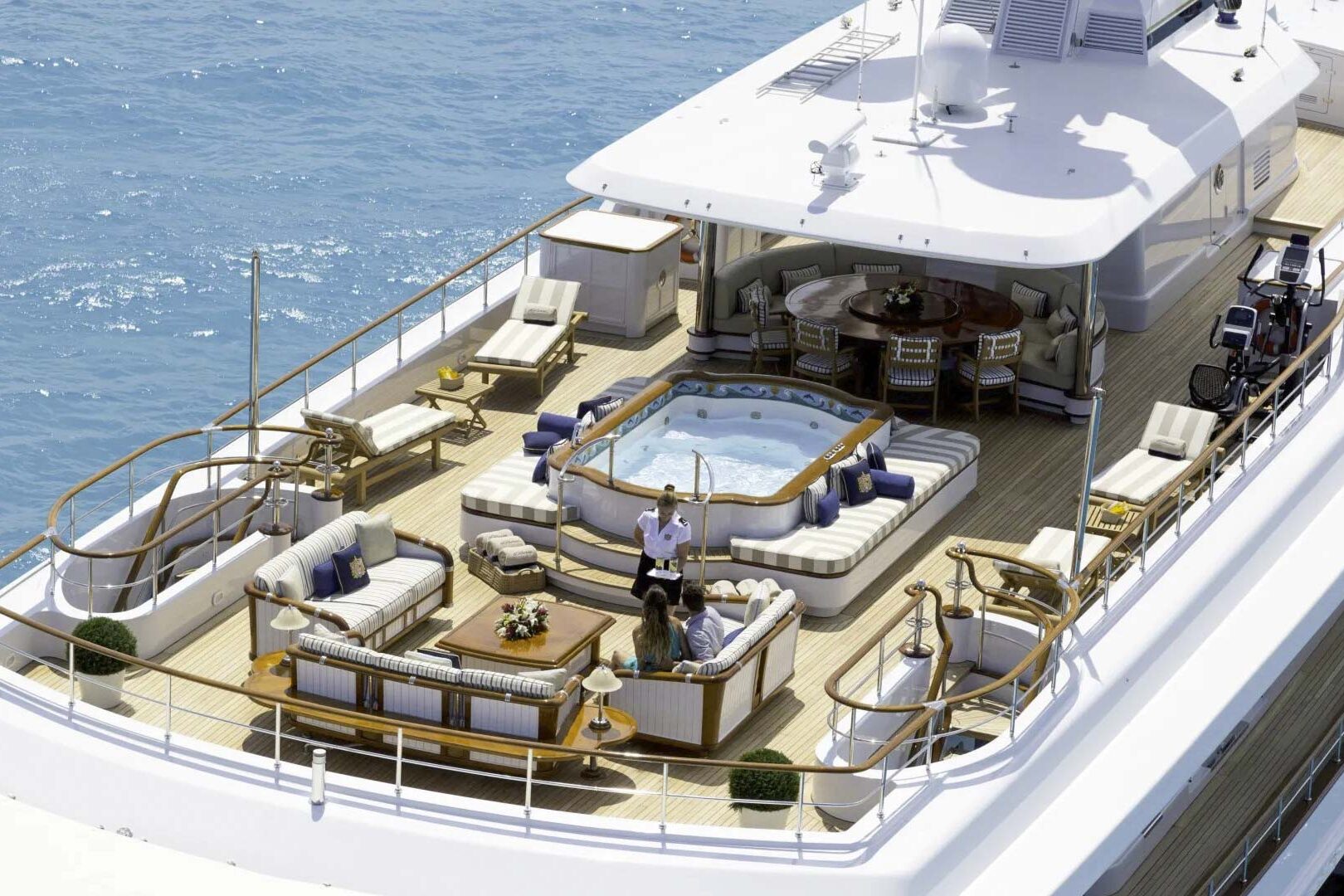 Luxury yacht Katharine sundeck