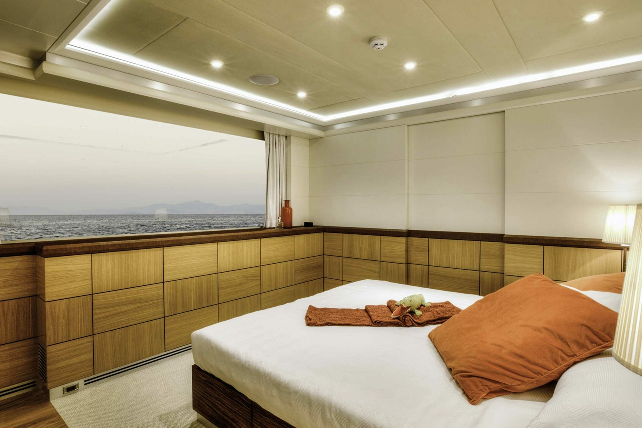 Luxury yacht QUARANTA double cabin view