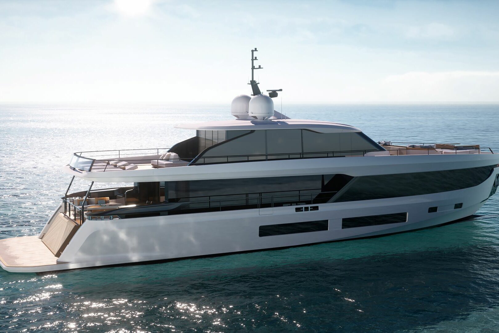 superyacht Azimut Grande 30M side view