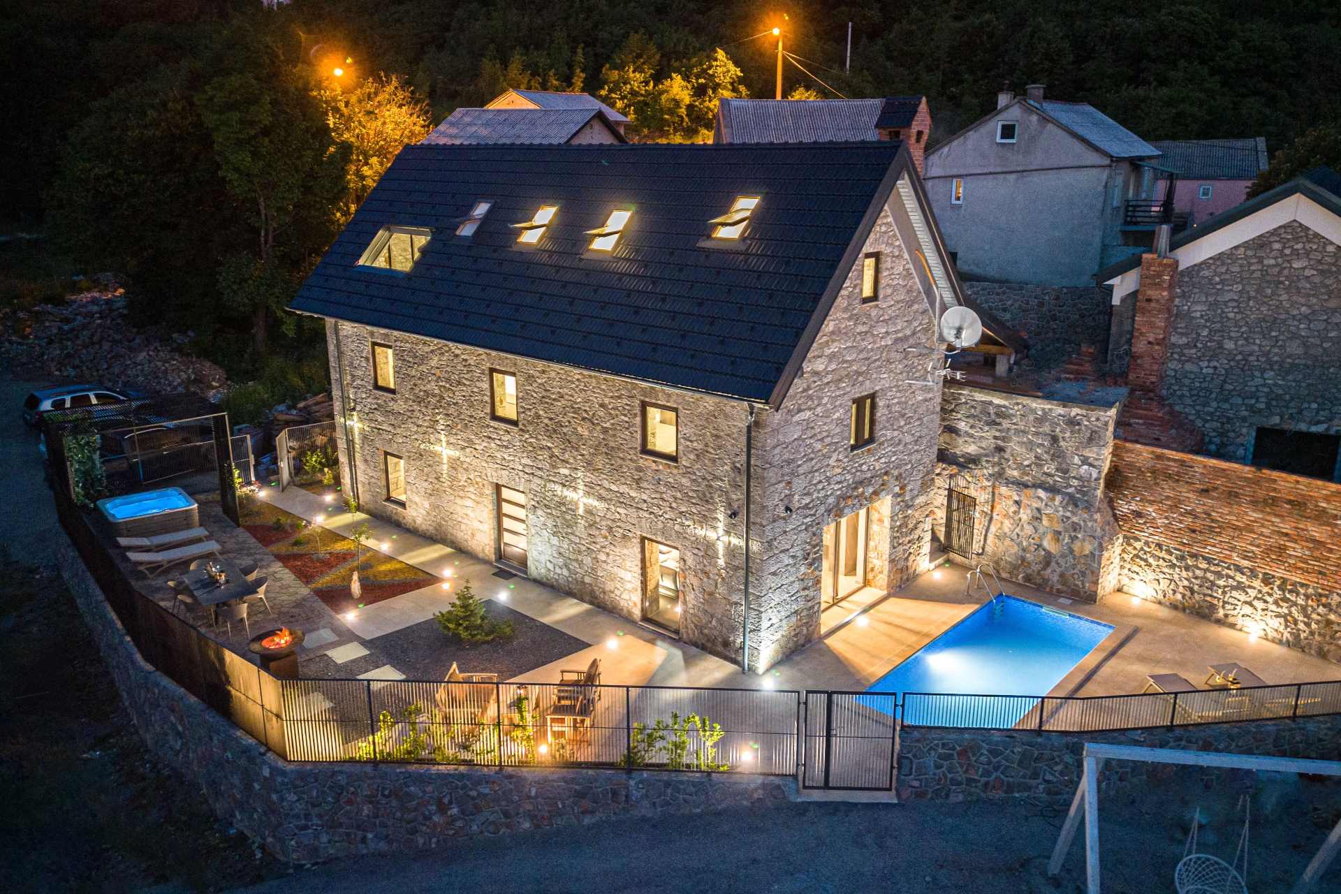 Villa Velebit by night