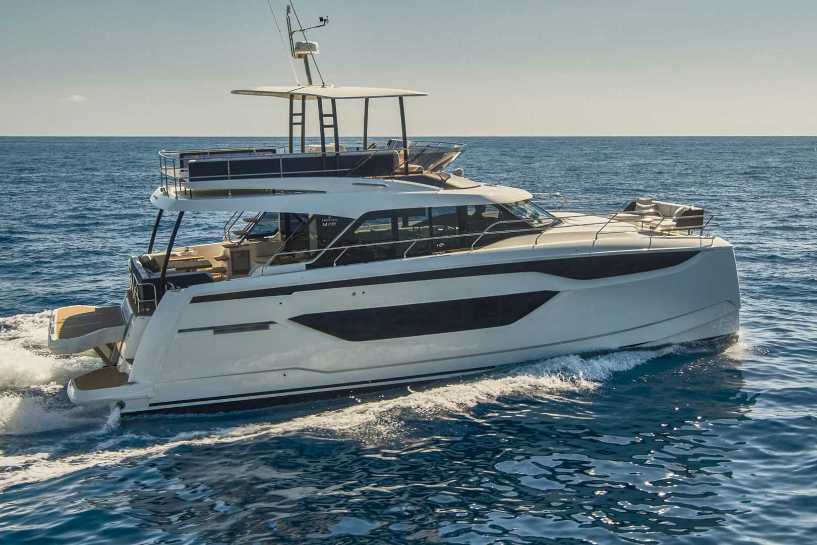 Luxury catamaran Prestige M48 cruising