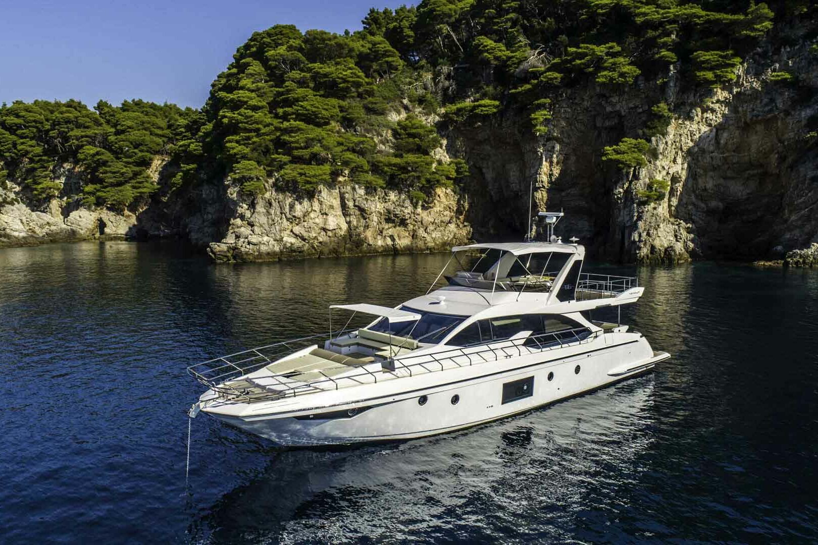 Luxury yacht Tamara II on anchor