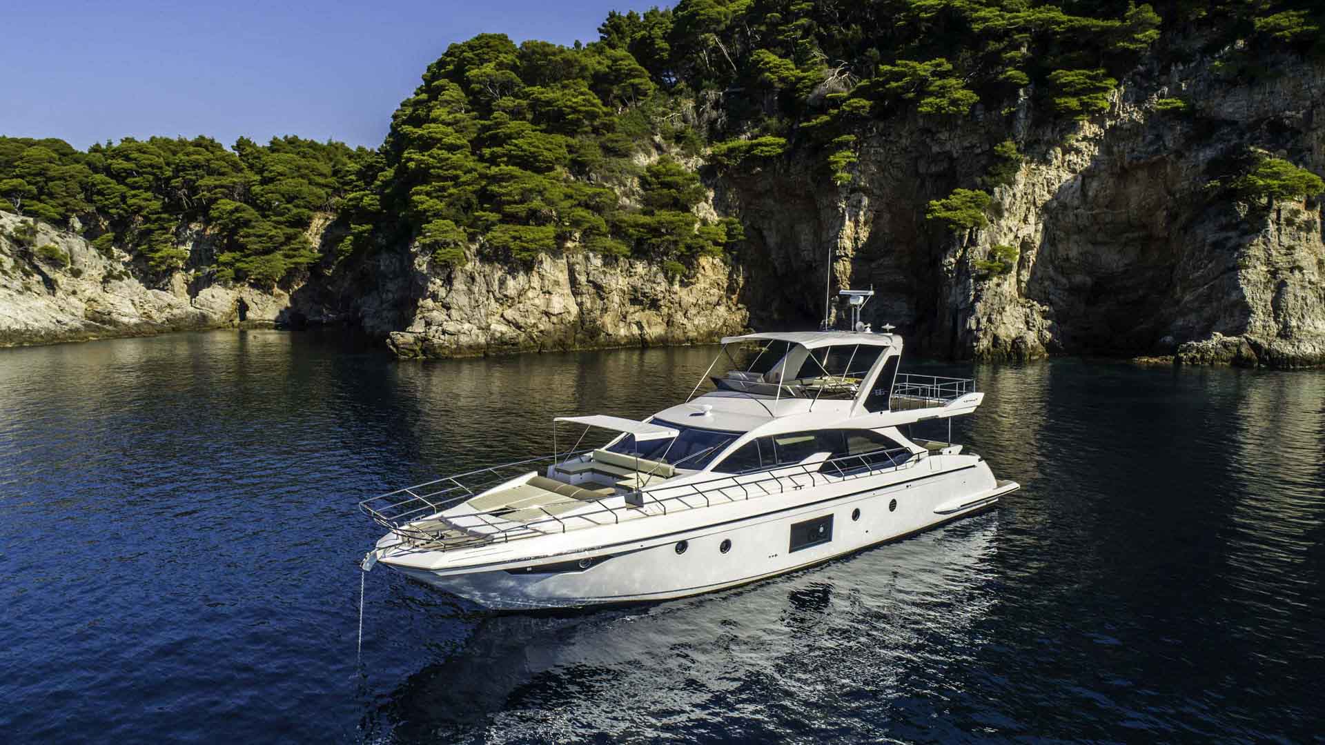 Luxury yacht Tamara II on anchor