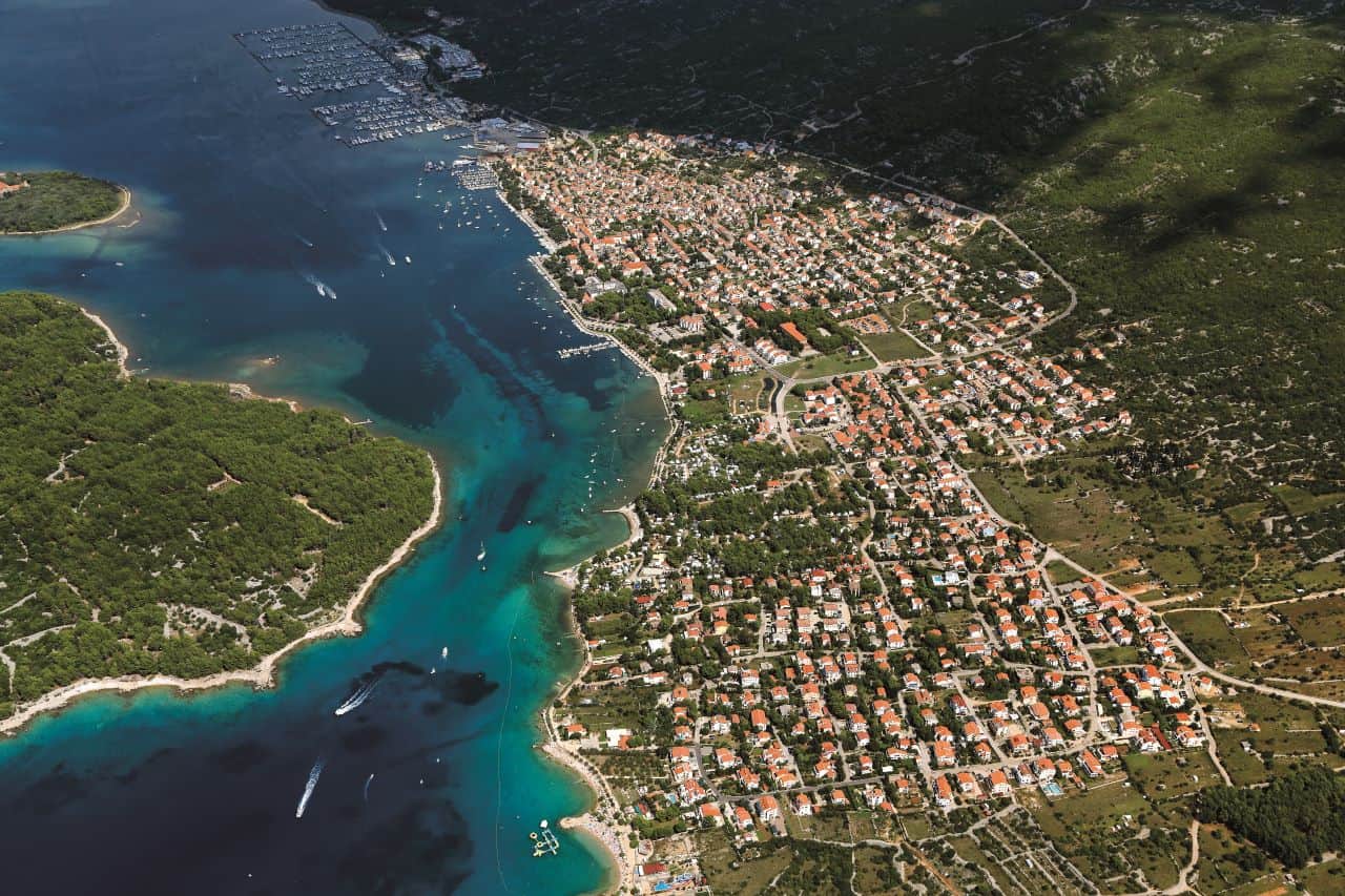 Marina punat aerial view, Krk island