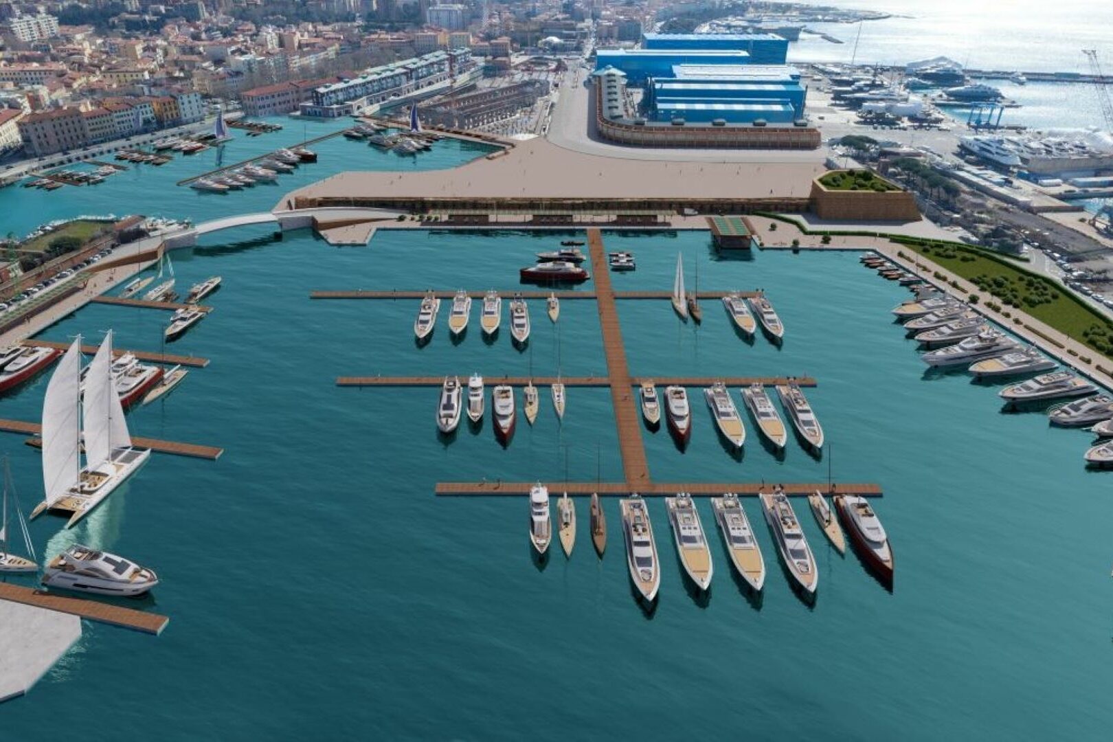 Marina Livorno aerial photo