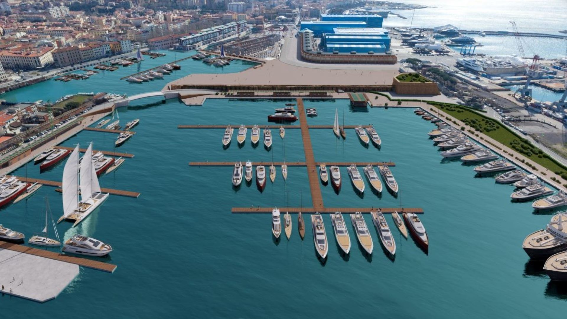 Marina Livorno aerial photo