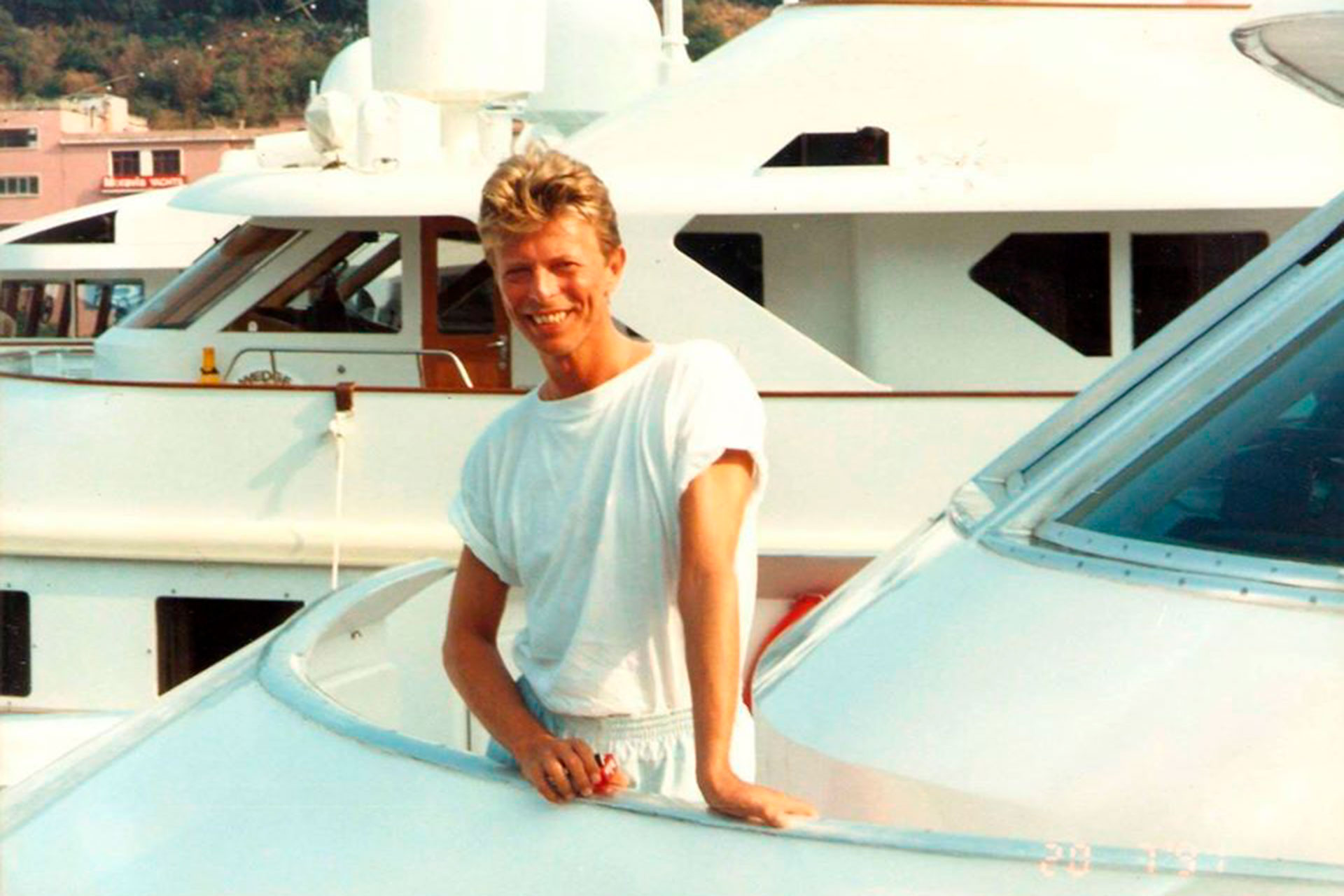 David Bowie onboard the Benetti Yachts El Caran