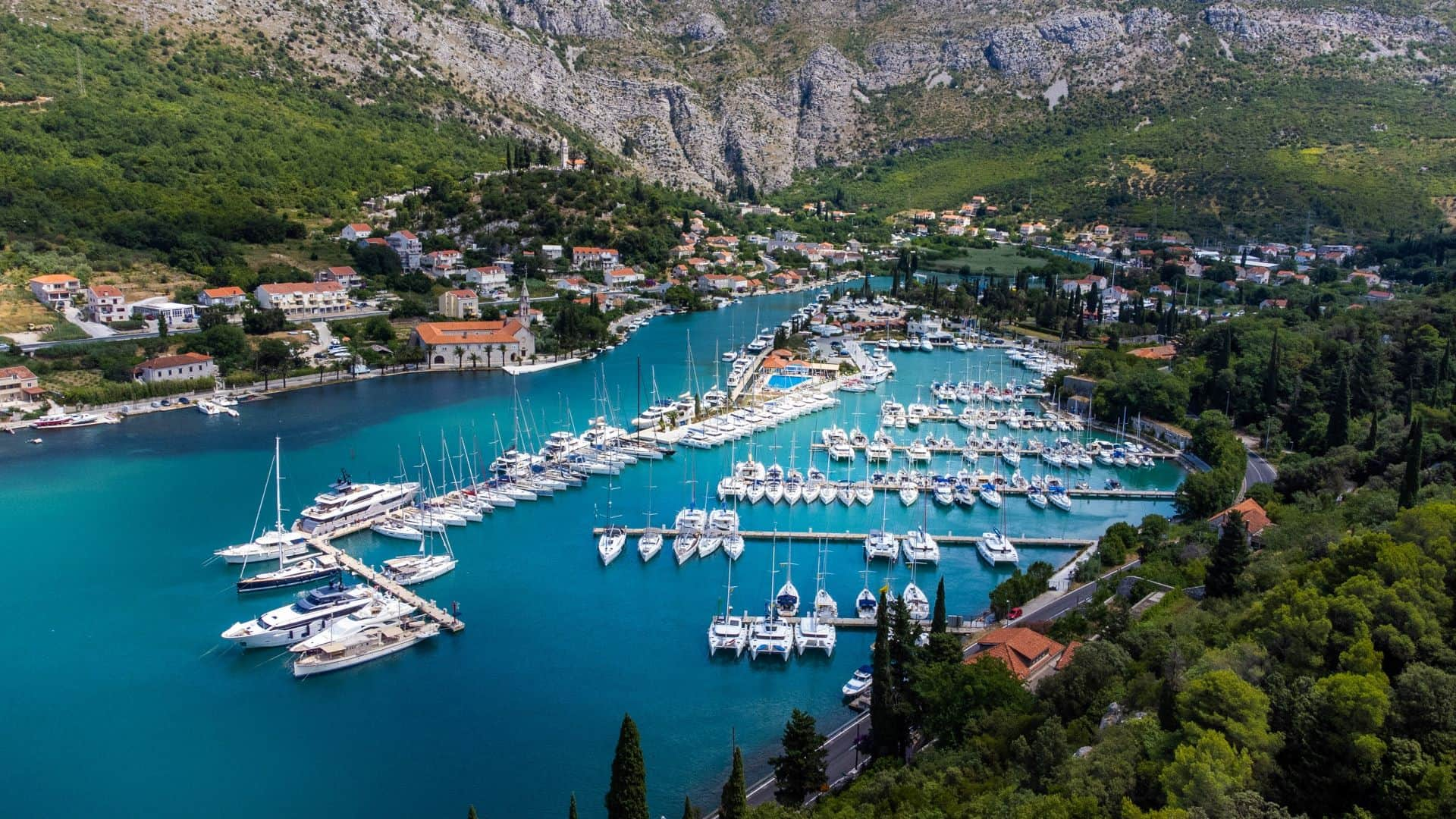 Yacht marinas Croatia, ACI Dubrovnik aerial view