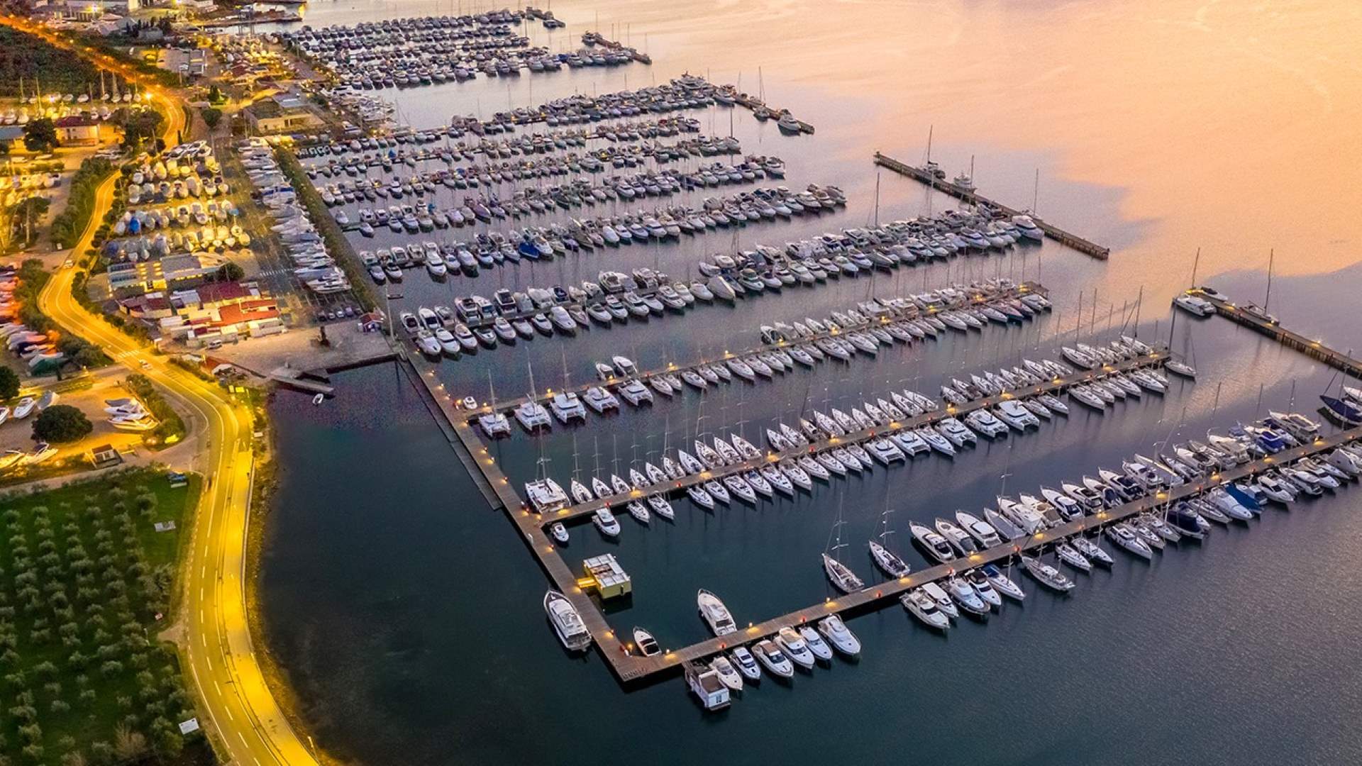 Marina Punat aerial photo