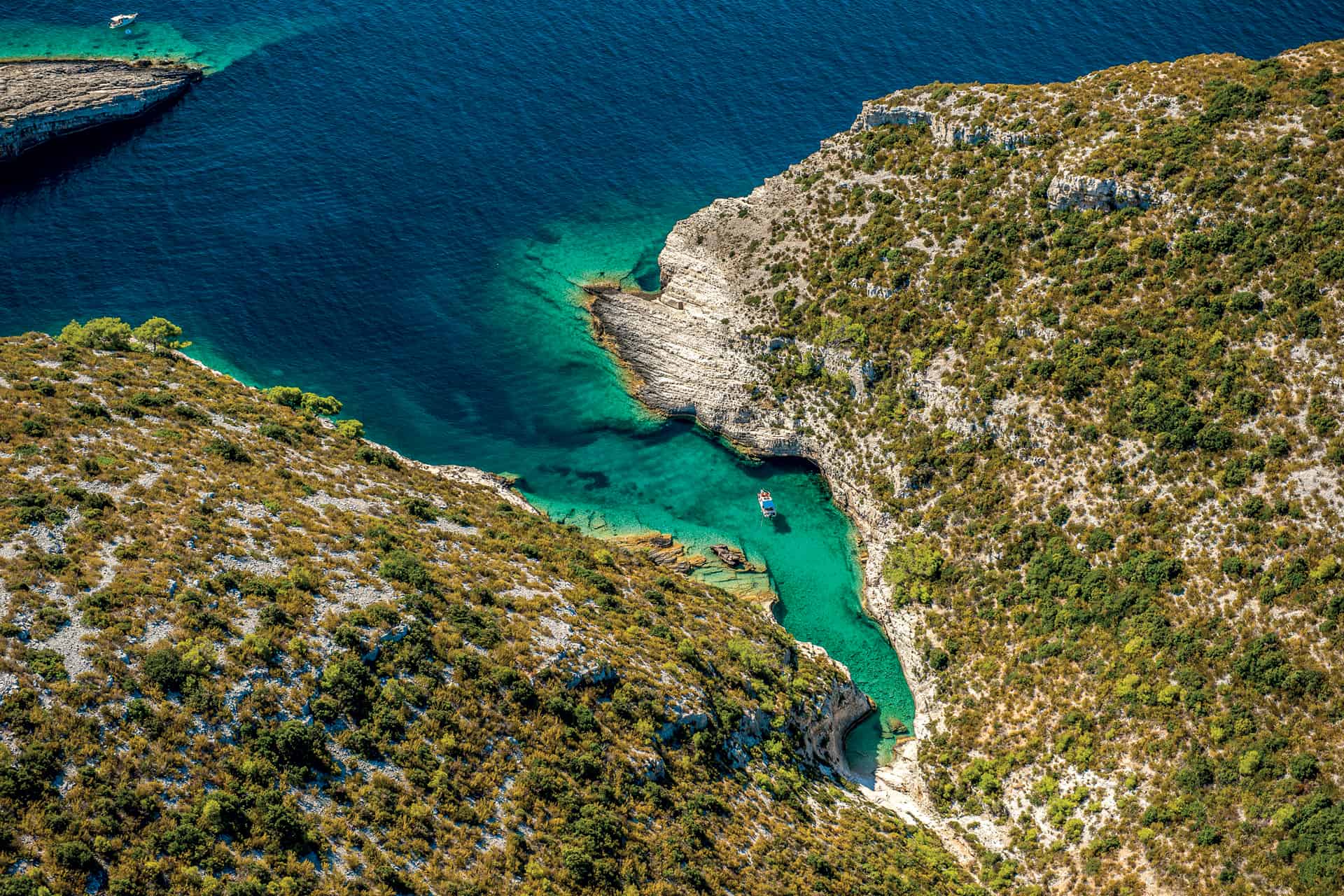 Southern coves on the island Vis, Croatia