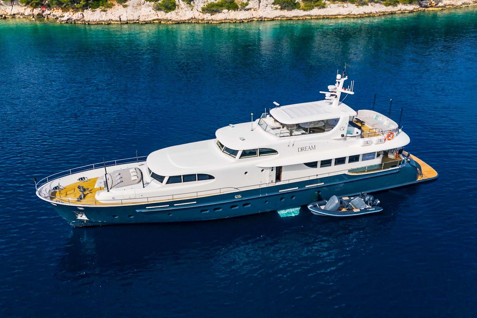 Luxury yacht Dream portside