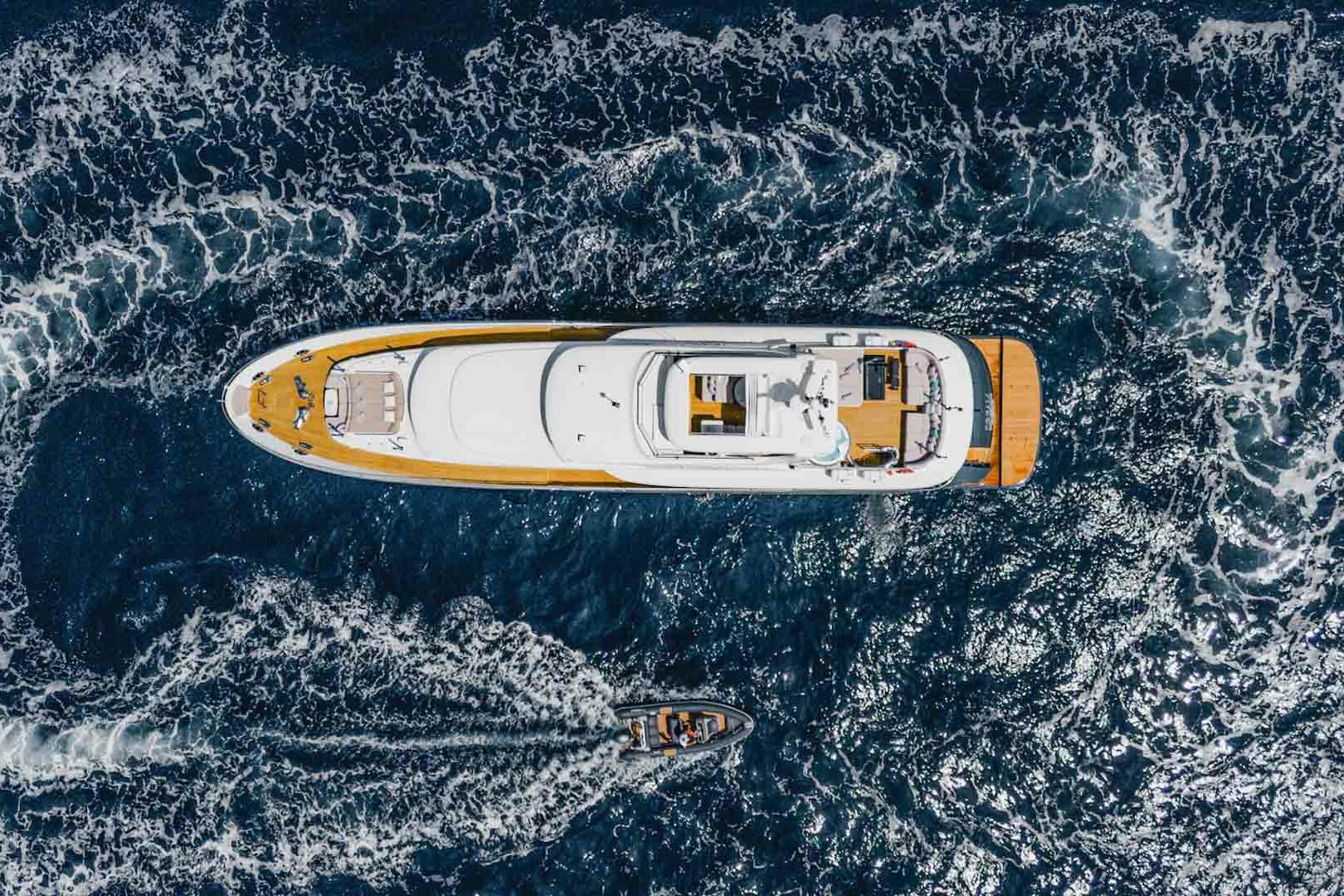 Luxury yacht Dream aerial