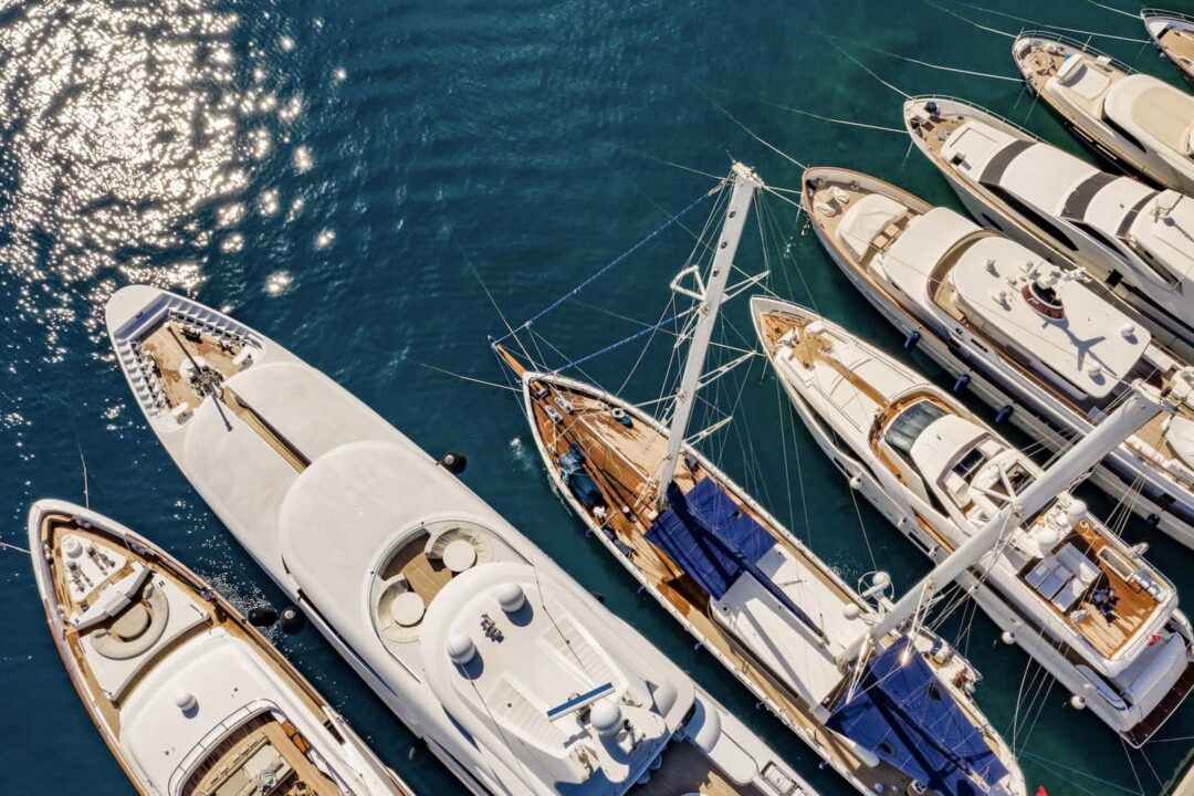 Boats standing still