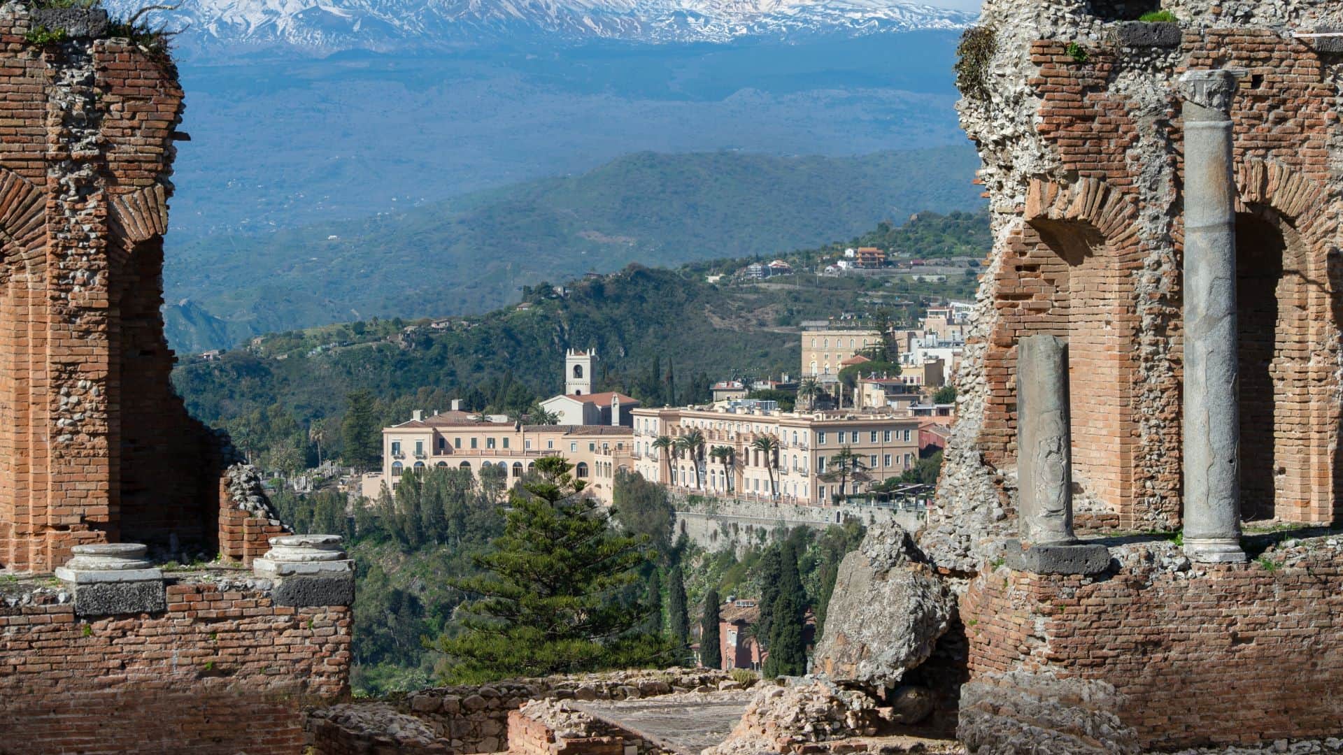 Exterior view of San Domenico Palace, a historic hotel in Taormina known for its role in The White Lotus